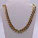  14KT YELLOW GOLD 22.5" ETCHED DETAIL CURB LINK CHAIN