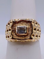 SZ 8.5 14KY Gold ~.50CT VVS2 Clarity; G Color Emerald Cut Diamond Ring