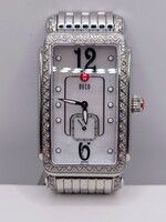 Stainless Steel Michele Watch Ladies Deco Diamond Watch