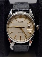 **Secondhand** Rolex Oyster Date Precision on Black leather band 