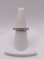  SIZE 7 14KT WHITE GOLD ~.80 TOTAL CARAT WT. ROUND DIAMOND BAND RING