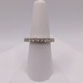  SIZE 7 14KT WHITE GOLD ~.80 TOTAL CARAT WT. ROUND DIAMOND BAND RING