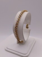  14KT Yellow Gold ~ 2 Total Carat Weight  "S" Link 7" Tennis Bracelet 