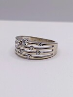  SZ 7 10kt White Gold ~1TCW Diamond Accent 4-Split Band Ring