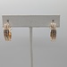 14KT YELLOW GOLD ~.80 TOTAL CARAT WT. ROUND DIAMOND 3/4" J HOOP EARRINGS
