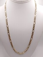  14KT YELLOW GOLD 22.5" FIGARO LINK CHAIN