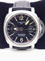 **Secondhand** Panerai Luminor GMT Black Dial 40mm on Black Leather Band 