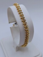  14kt Yellow Gold ~ 1 tcw Round Brilliant Cut Diamond Tennis Bracelet 7"