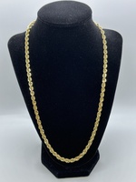 14KY Gold 22.5" 5.3mm Rope Chain 