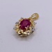  14KT Yellow Gold ~1.2CT Oval Ruby Pendant