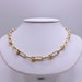  18KT YELLOW GOLD 17.5" STIRRUP HOLLOW LINK CHAIN