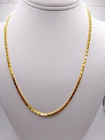  24kt Yellow Gold 20" Square Bar Link Chain