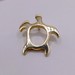  14KT YELLOW GOLD TURTLE OUTLINE PENDANT