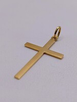  18KT YELLOW GOLD POLISHED FINISH CROSS PENDANT