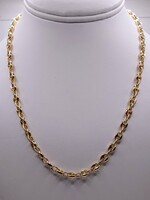  14kt Yellow Gold 19" 5.7mm Puff Mariner Link Chain