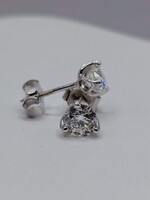  14KT WHITE GOLD ~.90 TOTAL CARAT WEIGHT DIAMOND MARTINI SET STUD EARRINGS