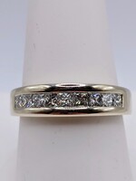 SZ 9.5 14KT White Gold ~1.5TCW SI1 Clarity square Diamond Channel Set Band