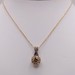  14KT YELLOW GOLD ~.40 TOTAL CARAT WEIGHT DIAMOND HALO 18" NECKLACE