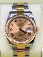 **Secondhand** 2005 or 2006 Rolex Datejust 36mm Champagne Roman Dial