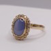  SZ 6 14kt Yellow Gold ~2ct Oval Light Blue Star Sapphire Ring W/ Diamond Halo