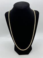  14KY Gold 24" 3.9mm Rope Chain 