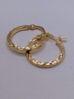  14kt Yellow Gold Etched Hoop Earrings