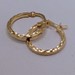  14kt Yellow Gold Etched Hoop Earrings