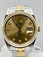 **Secondhand** 2001 Rolex Datejust 36mm Diamond Champagne Dial