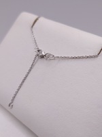  18KT WHITE GOLD 16" TO 18" ADJUSTABLE CABLE LINK CHAIN