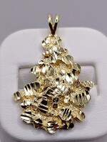  14KT YELLOW GOLD CASTED NUGGET STYLE PENDANT