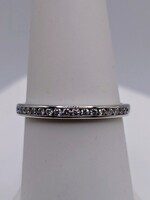  SZ 7 950 Platinum ~.20tcw Round Brilliant Cut Diamond Channel Set Band Ring