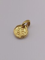  22KT YELLOW GOLD SECOND HAND DESIGNER "SHIPWRECK COIN" PENDANT
