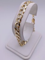  14k Diamond Cut Curb Link Bracelet 