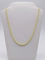 18KT YELLOW GOLD 16" ROPE CABLE LINK CHAIN