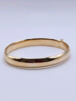  14KT YELLOW GOLD POLISHED FINISH HINGED BANGLE BRACELET