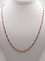  10KT ROSE GOLD 34" 3.5mm BARREL MARINER LINK CHAIN 