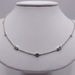  18KT WHITE GOLD ~1 TOTAL CARAT WT. DIAMOND 17" BEZEL SET STATION NECKLACE 