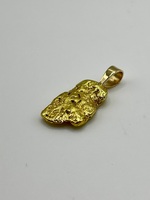  24k River Nugget Pendant 