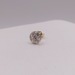  14KT YELLOW GOLD ~.56 TOTAL CARAT WT. CLUSTER SET DIAMOND SINGLE STUD EARRING