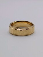  Size 12.5 14k Yellow Gold Hammer Finished Comfort Fit Wedding Band 