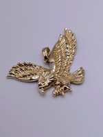  14KT YELLOW GOLD OPEN WING EAGLE PENDANT