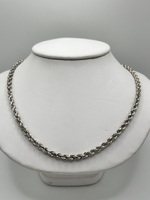  14KT WHITE GOLD 27.5" ROPE LINK CHAIN