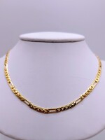  22KT YELLOW GOLD 19" FIGARO LINK CHAIN