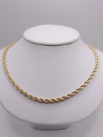  14KT YELLOW GOLD 22" ROPE LINK CHAIN