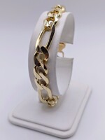  14KT YELLOW GOLD 8.5" FIGARO LINK BRACELET