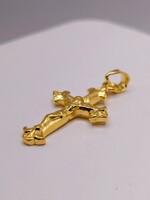  24KT YELLOW GOLD RELIGIOUS CROSS PENDANT