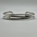  925 STERLING SILVER DESIGNER ZIG ZAG OPEN CUFF BRACELET