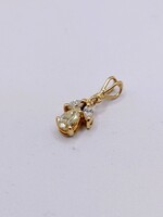  18KT YELLOW GOLD ~.28 TOTAL CARAT WT. PEAR AND MARQUISE DIAMOND PENDANT