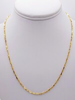  22KT YELLOW GOLD 19" TWIST BAR LINK CHAIN