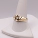  SIZE 10.5 14KT YELLOW GOLD ~.15 TOTAL CARAT WT. DIAMOND ACCENT BAND RING